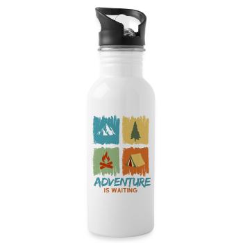Adventure is Waiting - 20 oz Water Bottle - white - Right