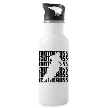 Motocross - 20 oz Water Bottle - white - Right