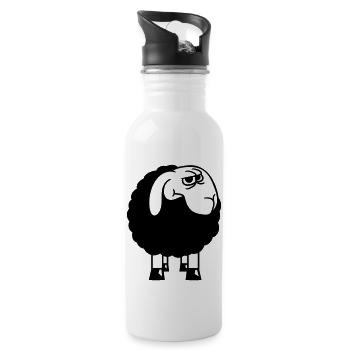 Black Sheep Skeptical Critical Suspicious Stares - 20 oz Water Bottle - white - Right
