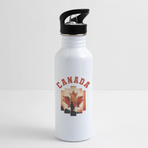 Proud Canadian Shadow - 20 oz Water Bottle