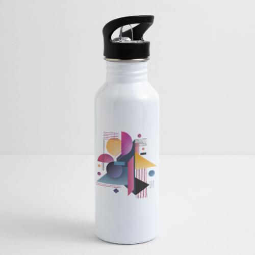 Color Pulse Geometry - 20 oz Water Bottle