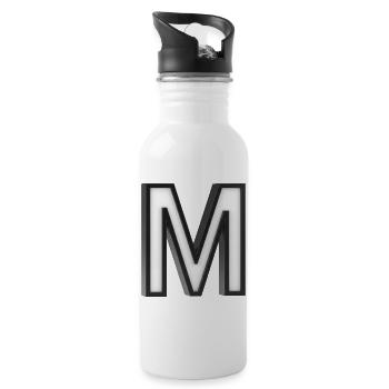 Illuminated 3D Letter M Design - 20 oz Water Bottle - white - Right