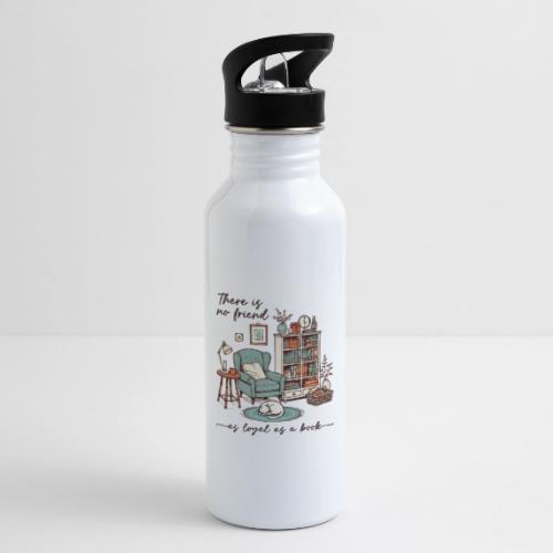 A Book is a Loyal Friend - Cozy Reading Nook - 20 oz Water Bottle