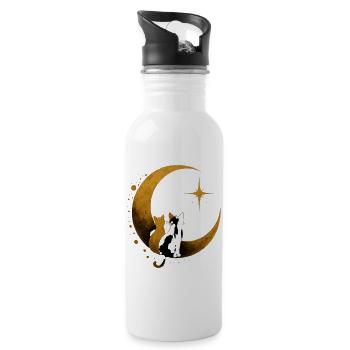 Celestial Cats Moonlit Dreamscape - 20 oz Water Bottle - white - Right