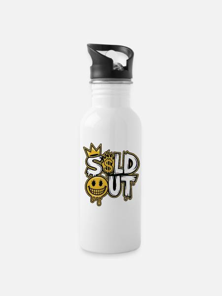 Gold Crown Sold Out smile - 20 oz Water Bottle - white
