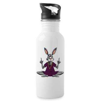 Donkey Yoga / Yogi Donkey - 20 oz Water Bottle - white - Right