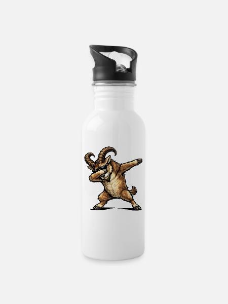 Dabbing Ibex - 20 oz Water Bottle - white