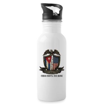 Cuban Roots American Home Heritage Pride - 20 oz Water Bottle - white - Right