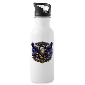 Celestial Griffin Fantasy Mythical Creature Art - 20 oz Water Bottle - white - Right