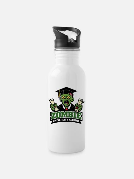 Zombie University Alumni - 20 oz Water Bottle - white