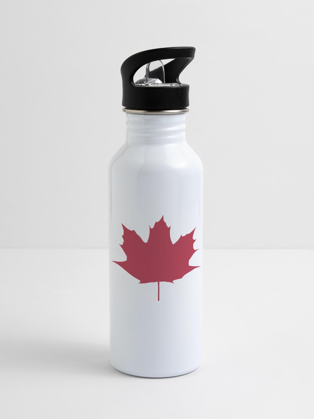 Maple Leaf - 20 oz Water Bottle - white - Right