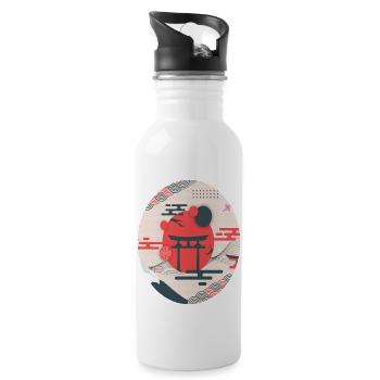 Japanese Style art - 20 oz Water Bottle - white - Right