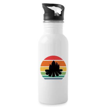 Funny Bucket Camping For Women Men - 20 oz Water Bottle - white - Right