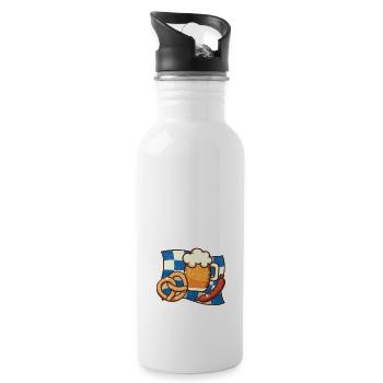 Life is simple beer and pretzel - 20 oz Water Bottle - white - Right