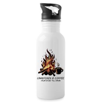 CAMPFIRES AND COFFEE - 20 oz Water Bottle - white - Right