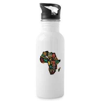 Africa - 20 oz Water Bottle - white - Right