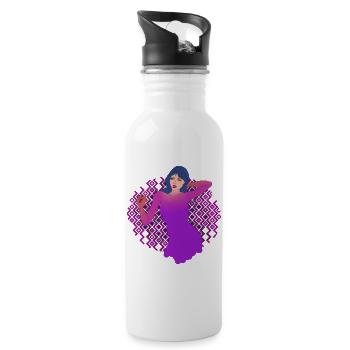 Neon Femme Gradient Dress - 20 oz Water Bottle - white - Right