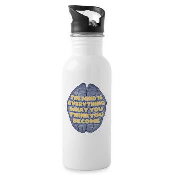 THE MIND IS EVERYTHING - 20 oz Water Bottle - white - Right