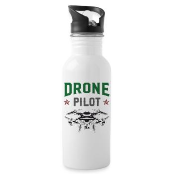 Drone Pilot - 20 oz Water Bottle - white - Right