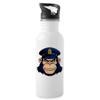 Monkey Police - 20 oz Water Bottle - white - Right