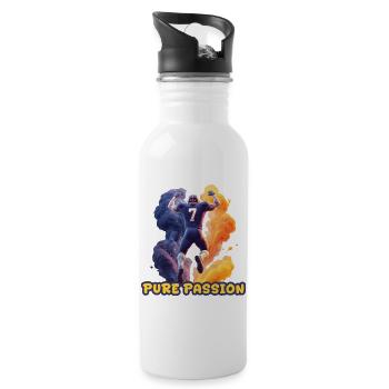 Pure Passion Football Flame Jump - 20 oz Water Bottle - white - Right