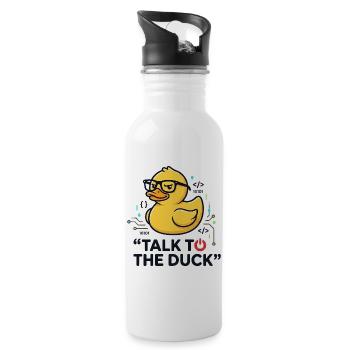 Tech Duck Talk Quack - 20 oz Water Bottle - white - Right