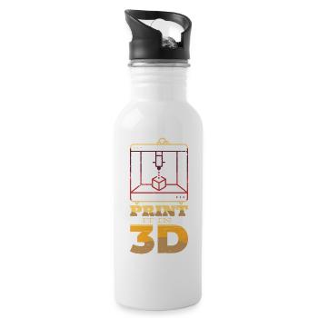 Print It in 3D Maker Technology Design - 20 oz Water Bottle - white - Right