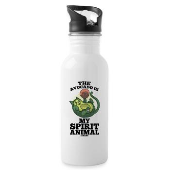 The Avocado Is My Spirit Animal - 20 oz Water Bottle - white - Right