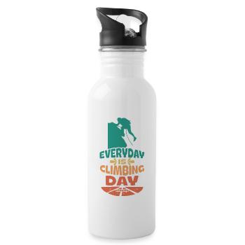 Climbing mountain Alps Nature Climbing Sports Gift - 20 oz Water Bottle - white - Right