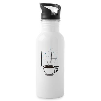 Rainy Coffee Moment - 20 oz Water Bottle - white - Right