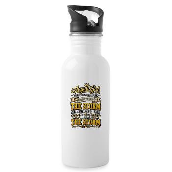 August Girl I Am The Storm - 20 oz Water Bottle - white - Right