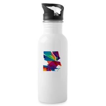 Colorful bird - 20 oz Water Bottle - white - Right