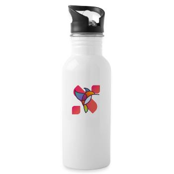 Color Bird - 20 oz Water Bottle - white - Right