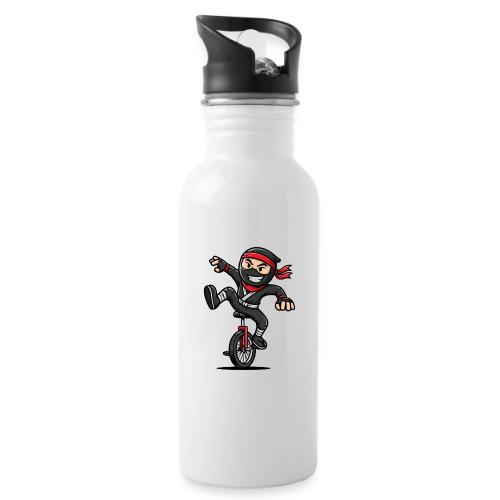 Ninja Unicyclist - 20 oz Water Bottle