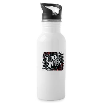 Repent Sinner 18 - 20 oz Water Bottle - white - Right