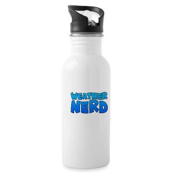 Weather Nerd - 20 oz Water Bottle - white - Right