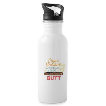 A Great Butt Cigar Smoker Gift - 20 oz Water Bottle - white - Right