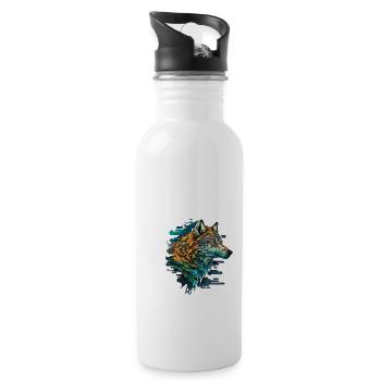 wolf crush - 20 oz Water Bottle - white - Right