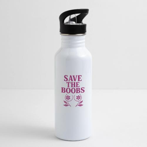 Save the boobs! - 20 oz Water Bottle