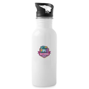 Arcade Machine Emblem - 20 oz Water Bottle - white - Right