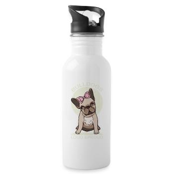 Bulldog Loud and proud dogs lover - 20 oz Water Bottle - white - Right