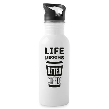 a cup of coffee - 20 oz Water Bottle - white - Right