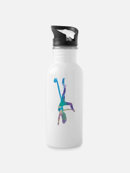 Aerial Yoga Watercolor - 20 oz Water Bottle - white