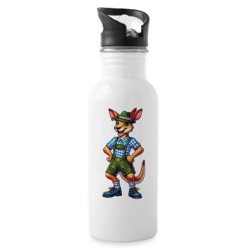 Bavarian Kangaroo - 20 oz Water Bottle - white - Right