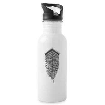 Turkey Tail-Feather - 20 oz Water Bottle - white - Right