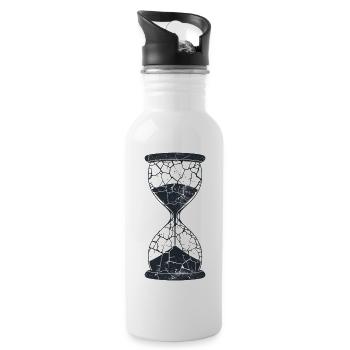 Cracked Hourglass Noir - 20 oz Water Bottle - white - Right