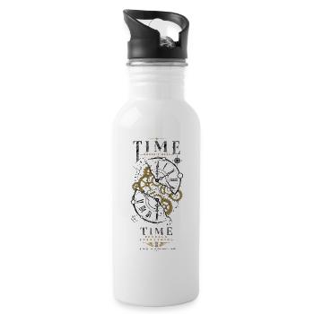 Time Reveals Everything  - 20 oz Water Bottle - white - Right
