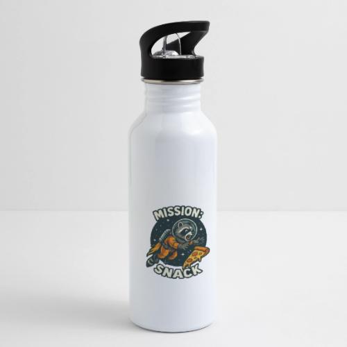 Mission Snack Raccoon Pizza Space Design - 20 oz Water Bottle