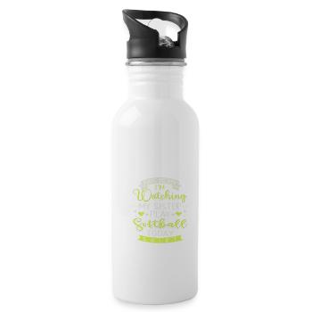 This Is My I'm Watching My Sister Play Softball - 20 oz Water Bottle - white - Right