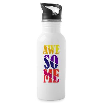 AWESOME - 20 oz Water Bottle - white - Right